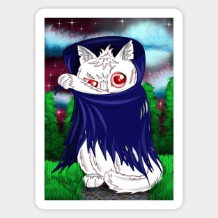 White Dracula Kitty Sticker